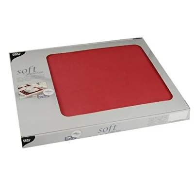 Afbeelding van Papstar, 82321 Set van 100 non woven placemats &quot;Soft Selection&quot; rood 30 x 40 cm