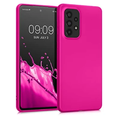 Afbeelding van kwmobile Hoes compatibel met Samsung Galaxy A33 5G, telefoonhoes zacht TPU Case Cover metallic roze