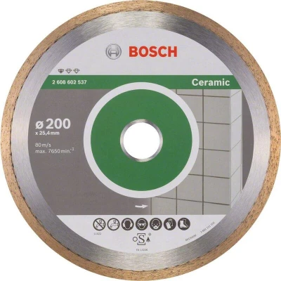 Image de BOSCH 2608602537 Disque de coupe diamanté Standard pour céramique 200 x 25,40 1,6 7 mm