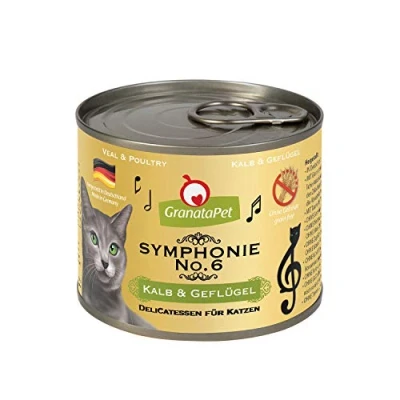 Afbeelding van 6x200g GranataPet Symfonie Kalf &amp; Gevogelte Kattenvoer
