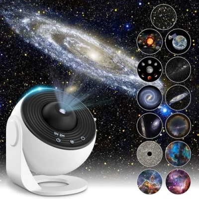 Afbeelding van Mexllex sterrenprojector, projector, timer, 12 HD films, beste cadeaus voor kinderen en volwassenen