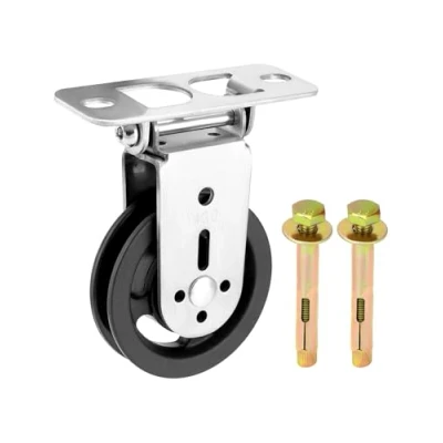 Afbeelding van QWORK® Krachtkatrol, 180 draaibare kabelkatrol met installatiemateriaal voor fitnessapparatuur (maximale capaciteit 500 kg)