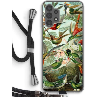 Afbeelding van Case Company® hoesje met Koord geschikt voor Samsung Galaxy A13 4G Haeckel Trochilidae Telefoonhoesje Zwart Bescherming aan alle Kanten en Over de Schermrand