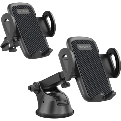 Afbeelding van iMoshion 3 in 1 Telefoonhouder Auto met Zuignap voor Dashboard, Raam en Ventilatierooster GSM Houder Telefoonhouders Universeel Verstelbaar Zwart