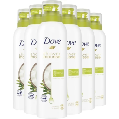 Afbeelding van 6x Dove Shower Foam Coconut Oil 200 ml