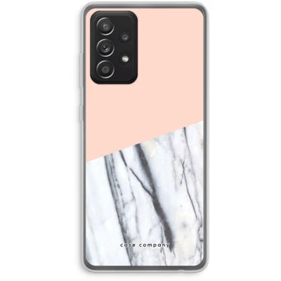 Afbeelding van Case Company® hoesje geschikt voor Samsung Galaxy A52 A touch of peach Soft Cover Telefoonhoesje Bescherming aan alle Kanten en Schermrand