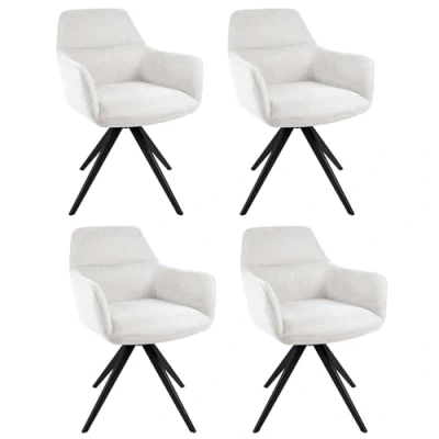 Afbeelding van Set van 4 Kick eetkamerstoel Tom Texture Champagne