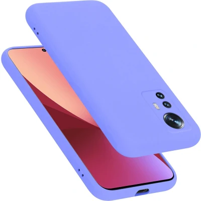 Afbeelding van Cadorabo Hoesje geschikt voor Xiaomi 12 / 12X in LIQUID LICHT PAARS Beschermhoes gemaakt van flexibel TPU silicone Case Cover
