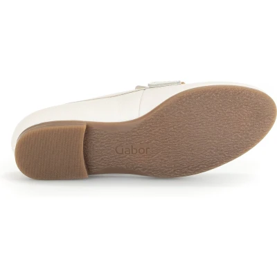 Afbeelding van Gabor Comfort Instappers, Dames, Maat: 40, Creme/goldmatt Leer