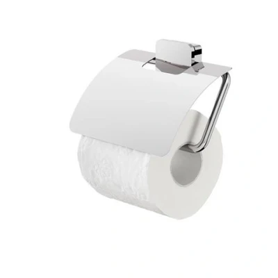 Afbeelding van Geesa Topaz toiletrolhouder Chroom Met klep Duurzaam materiaal