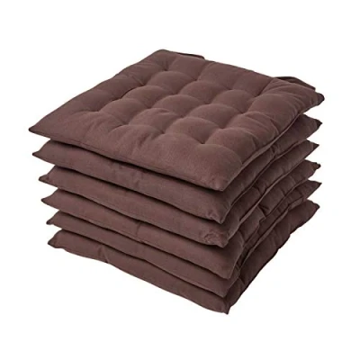 Afbeelding van Homescapes stoelkussens bruin 6 stuks