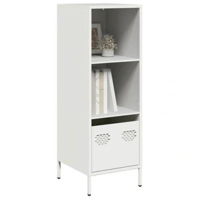 Image de vidaXL Buffet haut blanc 35x39x103,5 cm acier851381