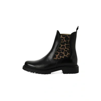 Afbeelding van Tamaris Bottines Chelsea pour femme 1 25427 41, Noir/léopard, 41 EU