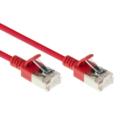 Afbeelding van ACT DC9510 LSZH U/UTP CAT6 Datacenter Slimline Patchkabel Snagless RJ45 Connectoren Rood 10 meter
