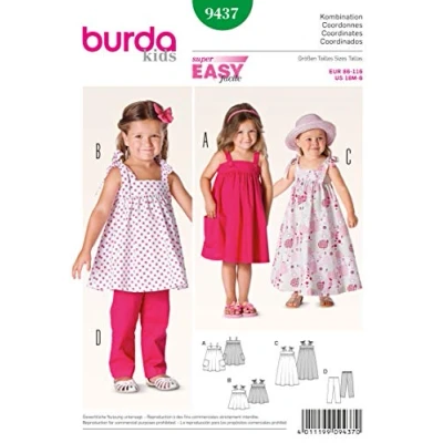 Afbeelding van Burda Naaipatroon 9437 Combinatie: jurk en tuniek met broek