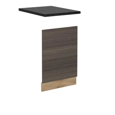 Afbeelding van Vicco Voorpaneel vaatwasser R Line, Edel grijs/Krachtige eik goud, 45 cm , WB Antraciet