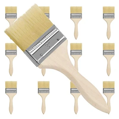 Afbeelding van Kurtzy 12 Pak Verfkwasten Kwastkop 76,2mm &amp; Totale Kwast Maat 21cm Geschikt Vieze Klusjes die Chip Painting, Siliconen, Gesso, Stainen, Vernissen en Lijmen Bevatten