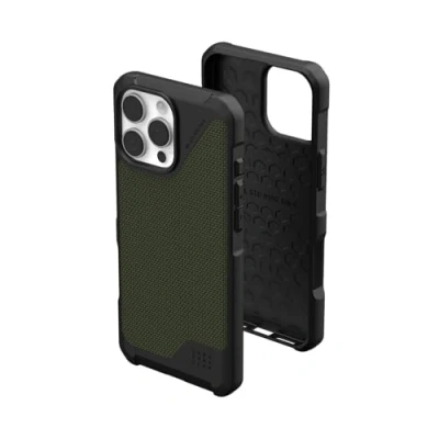 Afbeelding van Urban Armor Gear Metropolis LT Hoesje Geschikt voor Apple iPhone 16 Pro Max Compatibel met MagSafe Back Cover Kevlar Olive