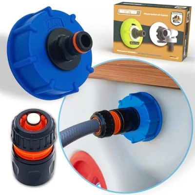 Afbeelding van MaJoCompTec® WATERTWIN vuladapter voor watertank, wateraansluitaccessoires camper en caravan, compatibel met Gardena (basisset,