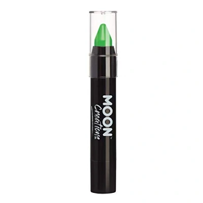Afbeelding van Moon Creations Stick Gezichtsverfpotloden Zweet en waterbestendige gezichtsverf Wreedheidvrij Voor kinderen, volwassenen, verkleedpartijen, festivals, Halloween Groen 3,5 g