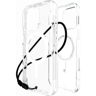 Afbeelding van Bodyguardz Hoesje Geschikt voor iPhone 16 Pro Carve Glitter MagSafe transparant
