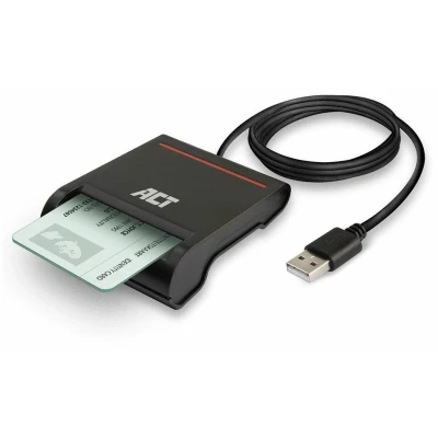 Afbeelding van ACT AC6015 Smartcard eID Kaartlezer Extern USB 2.0 Zwart
