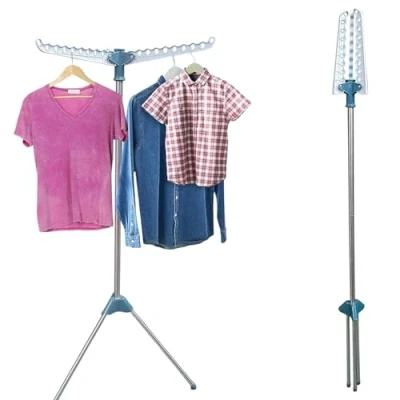 Afbeelding van Hyfive Opvouwbaar wasrek voor kleerhangers, binnen en buiten, 1 niveau