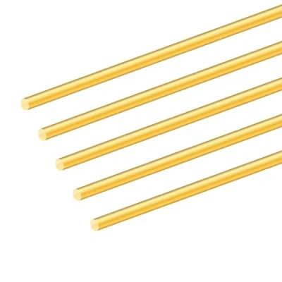 Afbeelding van 5 stuks iMeistek messing ronde staven, lengte 200 mm, voor handgrepen, RC modellen, doe het zelf