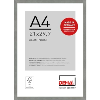 Afbeelding van DEHA Design Fotolijst Tribeca, 21 x 29,7 cm (A4), Mat grijs structuur