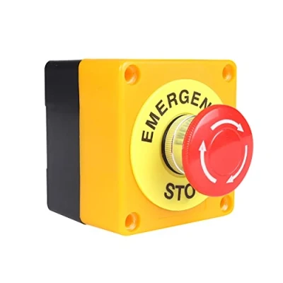 Afbeelding van WANGCL Roterende noodstopknoppen 1NO 1NC met noodstoppaneel