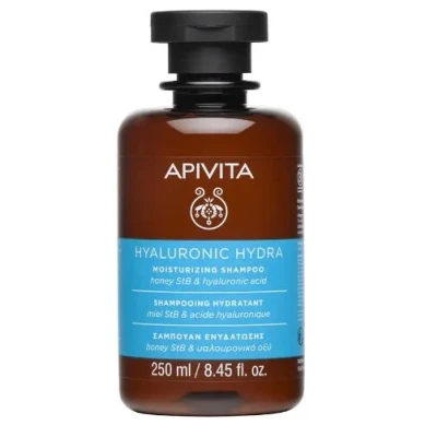 Afbeelding van Apivita Hyalu Hydra Shampoo 250ml Voor Alle Haartypen