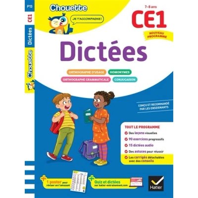 Image de Dictées CE1 Cahier de soutien nouveau programme
