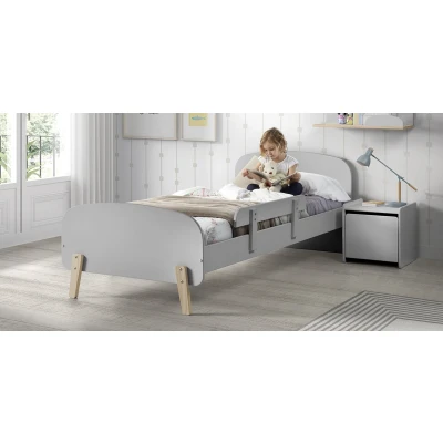 Afbeelding van LUCEVI Kiddy bed + Nachtkastje Uitvalbeveiliging Cool Grey 90x200 cm