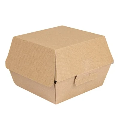 Image de Lot de 50 coquillages Hamburger « Thepack » 220 g/m² 13 x 12,5 9 cm en carton ondulé nano micro