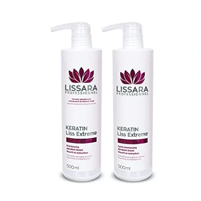 Afbeelding van LISSARA Sulfaatvrije Zoutvrije Parabeenvrije Keratine Shampoo After Brazilian Straightening Prolonger Made in France 1000ml