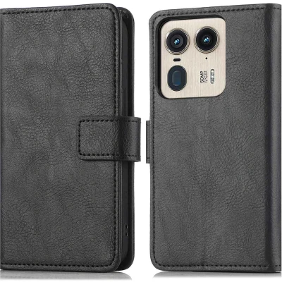 Afbeelding van imoshion Hoesje Geschikt voor Motorola Edge 50 Ultra Met Pasjeshouder Luxe Bookcase Zwart