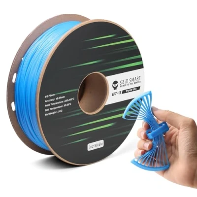 Afbeelding van SainSmart 1,75 mm TPU filament GT 3 flexibel 3D printer voor high speed printen 500 mm/s, uv bestendig, blauw, 1 kg spoel, maatnauwkeurigheid +/ 0,04