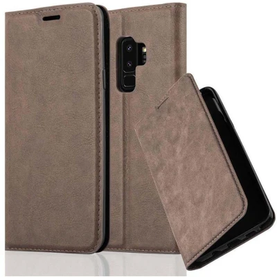 Afbeelding van Cadorabo Hoesje geschikt voor Samsung Galaxy S9 PLUS in KOFFIE BRUIN Beschermhoes met magnetische sluiting, standfunctie en kaartvakje Book Case Cover Etui