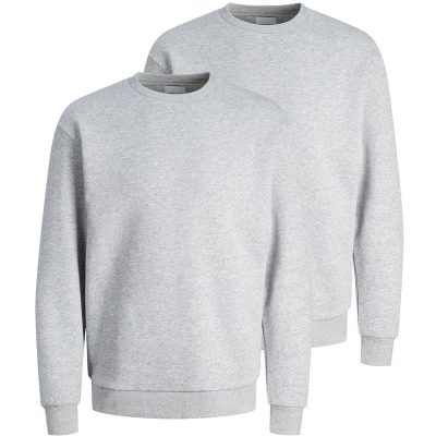 Afbeelding van Jack &amp; Jones 2ER PACK Bradley Sweater, Heren, Maat: Medium, Hellgrau