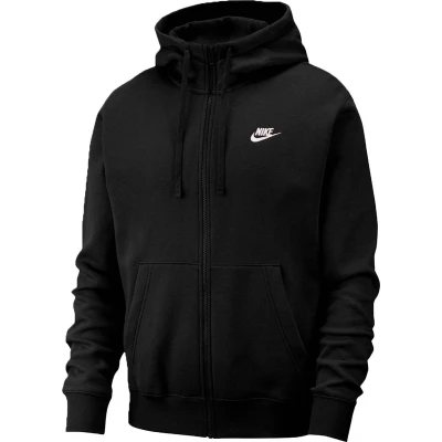 Afbeelding van Nike Sportswear CLUB Hoodie Sweater met rits, Heren, Maat: XS, Black/black/white