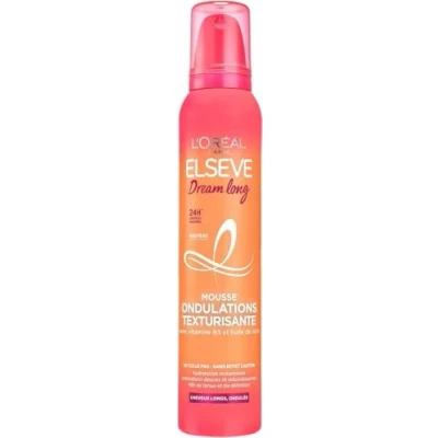 Image de L’Oréal Paris Mousse Ondulations Texturisante pour Cheveux Longs Douces et Rebondissantes Huile de Ricin Sans Rinçage Elseve Dream Long 200 ml