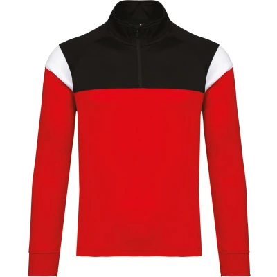 Afbeelding van PROACT Trainingssweater 1/4 rits kind PA388 Sporty Red / Black