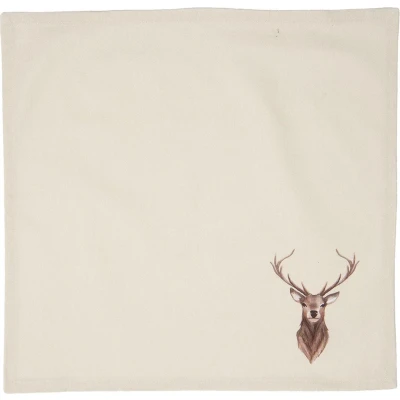 Afbeelding van Clayre &amp; Eef Servetten Katoen Set van 6 40x40 cm Beige Bruin
