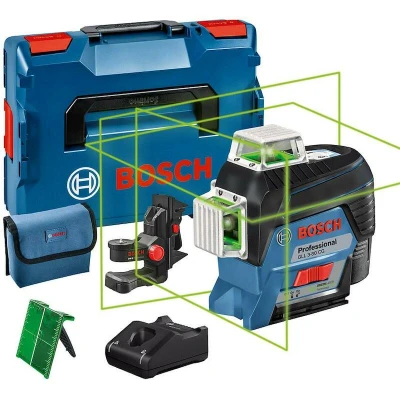 Afbeelding van Bosch GLL 3 80 CG 12V Li Ion accu Kruislijnlaser set (1x 2.0Ah accu) in L Boxx Groen 0601063T00