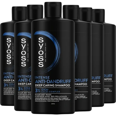 Afbeelding van Syoss Anti roos Shampoo 6x440ml Voordeelverpakking