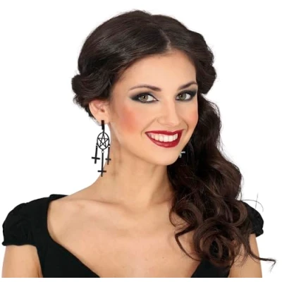 Afbeelding van Fiestas Guirca Oorbellen 3 kruizen 1 paar Halloween accessoires verkleden