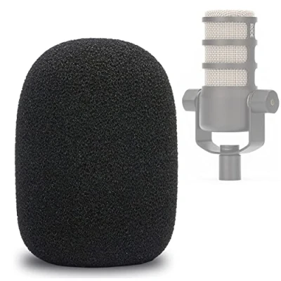 Image de Filtre Anti pop PodMic Housse vent en Mousse Bonnette pour Microphone de Podcasting Rode Bloquer les Plosifs