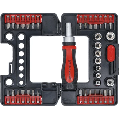 Afbeelding van BGS Bit /dopsleutelset met rateldraaigreep voor bits, omschakelbaar 38 delig