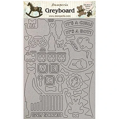 Afbeelding van Stamperia Greyboard A4 Sleeping Beauty Baby (KLSPDA433) (DISCONTINUED)