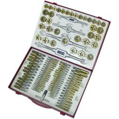 Afbeelding van Holzmann Maschinen H070300003 Schroefdraadsnijderset 101 delig HSS metrisch M2, M3, M4, M5, M6, M7, M8, M9, M10, M11, M12, M14, M16, M18